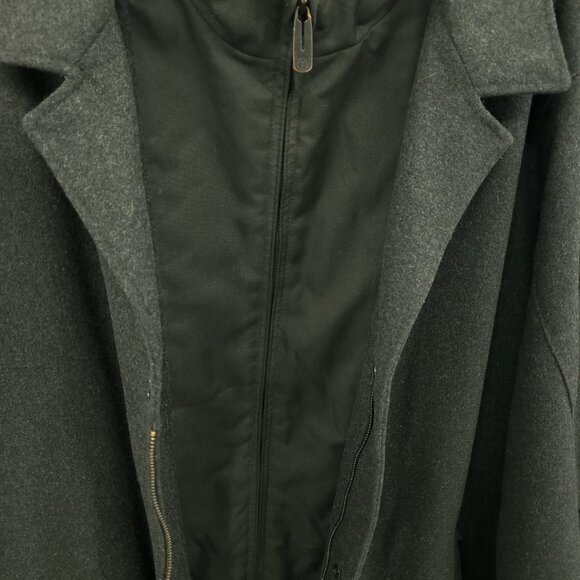 TUMI Tech Grey Wool Insulated Quilt Lined Zip-Up Jacket/Pea Coat XXL - Picture 6 of 16